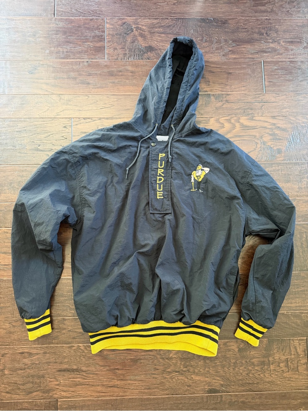 XL Vintage Purdue Boilermakers Hooded Pullover Windbreaker Jacket – Made in USA